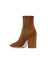 Isla Cacao Suede Slim Ankle Bootie