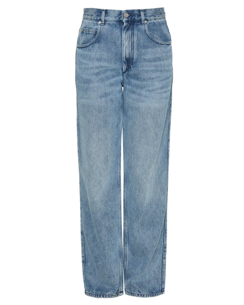 Jean Large Femme Isabel Marant Étoile - Taille S - Gris - Coton - Occasion Parfait état