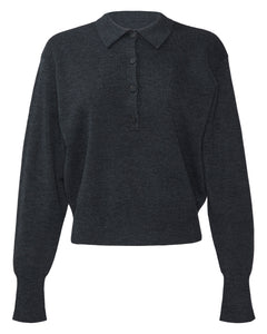 Kari Polo Knit in Grey