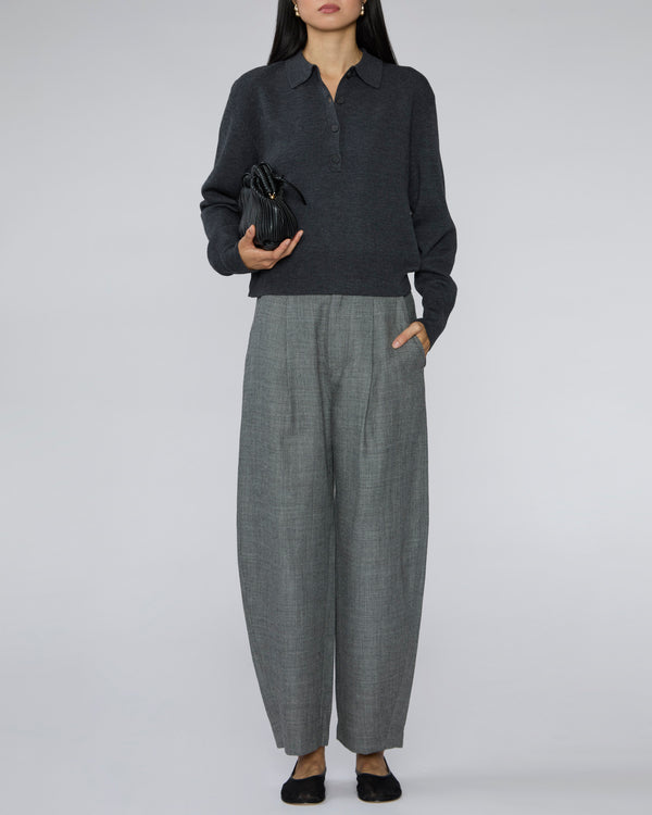 APIECE APART Kari Polo Knit in Grey