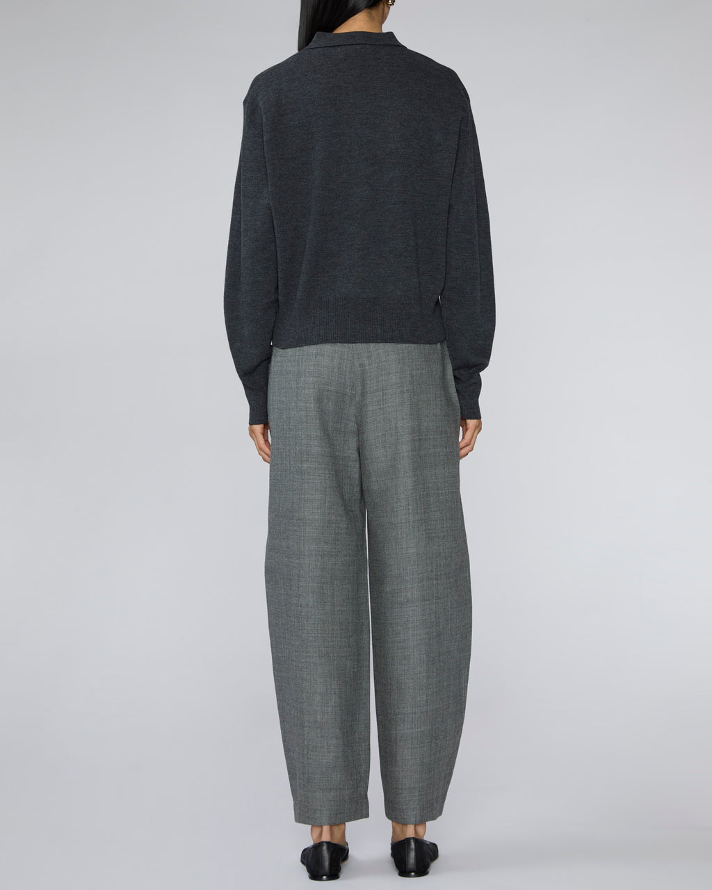 APIECE APART Kari Polo Knit in Grey