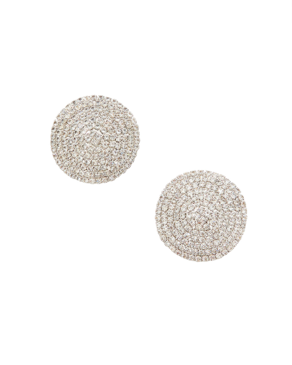 SELF PORTRAIT Large Round Crystal Earrings