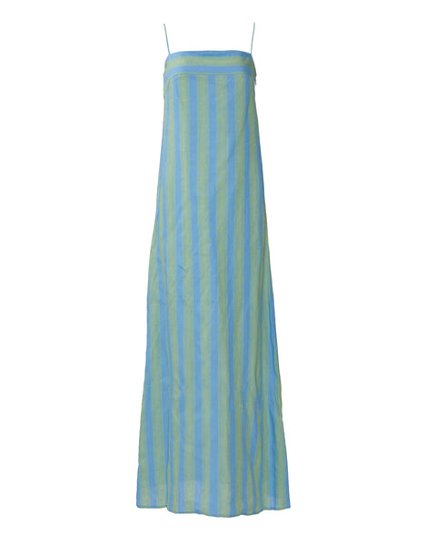 staud laura linen dress STAUD Laura Linen Dress in Seaport Stripe– Capsule Shop
