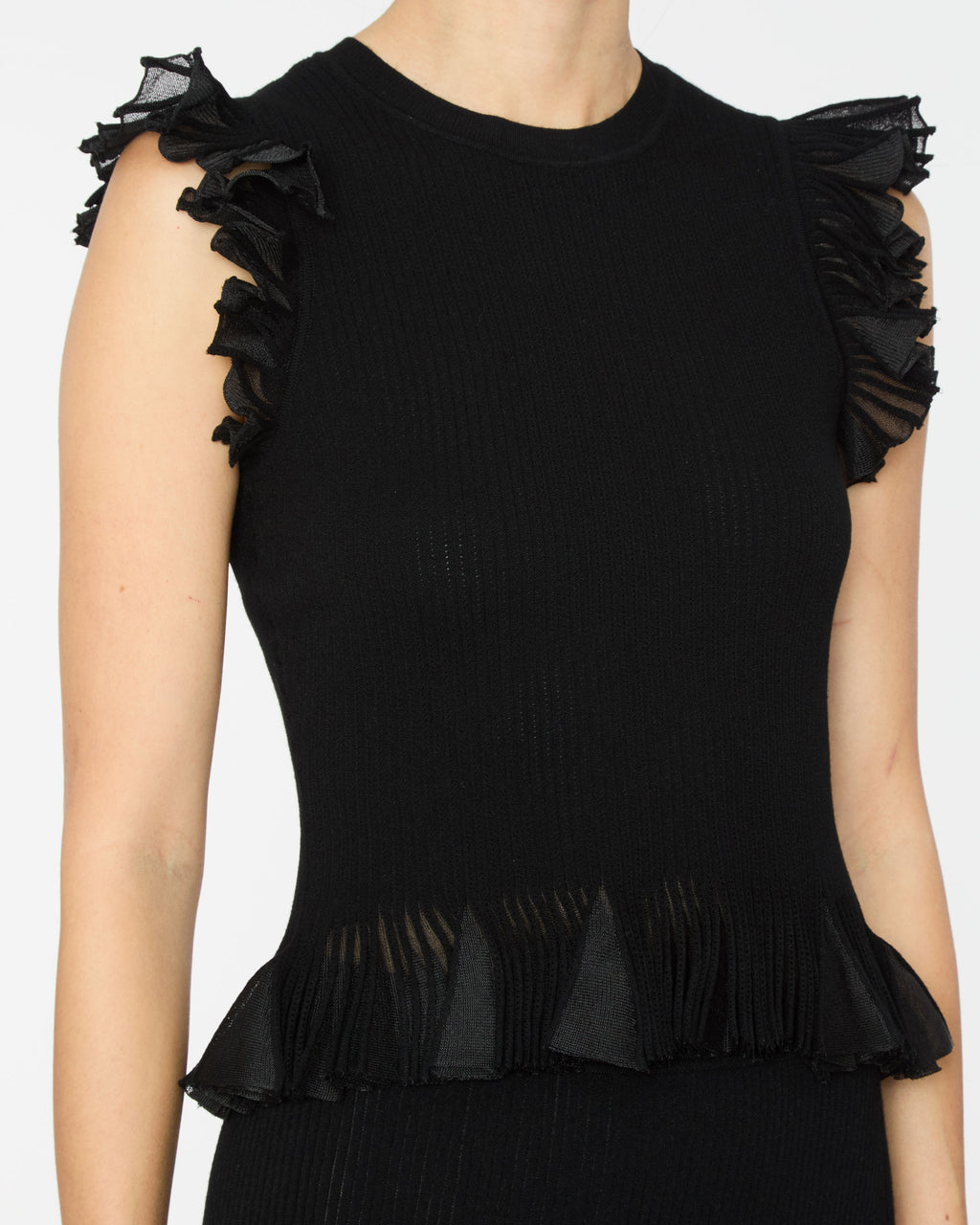 ULLA JOHNSON Leila Top in Noir