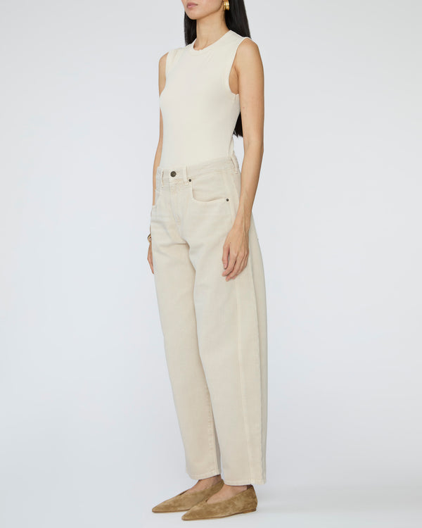 LELUXE Lou Muscle Tee in Bone