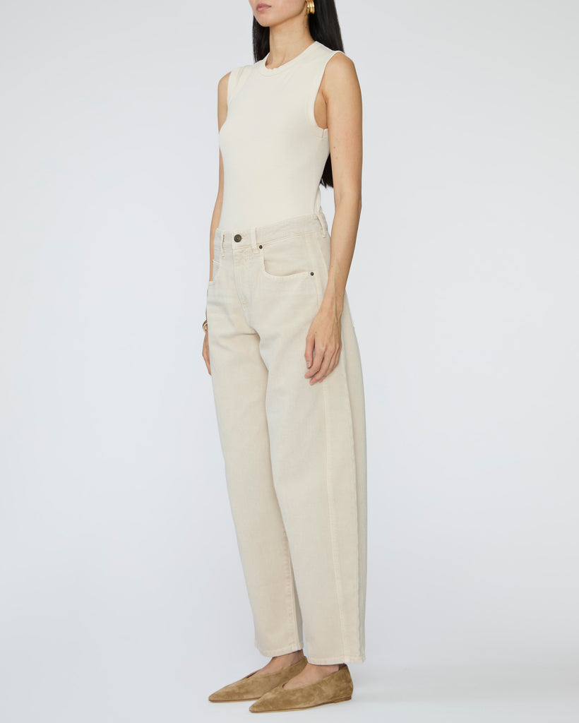 LELUXE Lou Muscle Tee in Bone