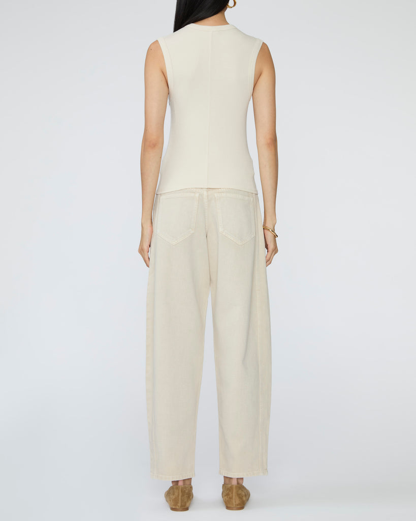 LELUXE Lou Muscle Tee in Bone