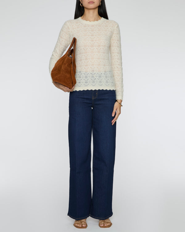 ISABEL MARANT ETOILE Leonette Knit Top in Ecru