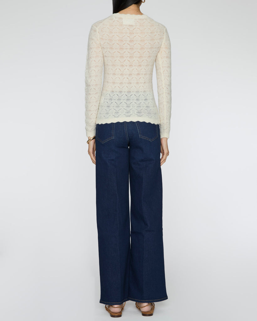ISABEL MARANT ETOILE Leonette Knit Top in Ecru