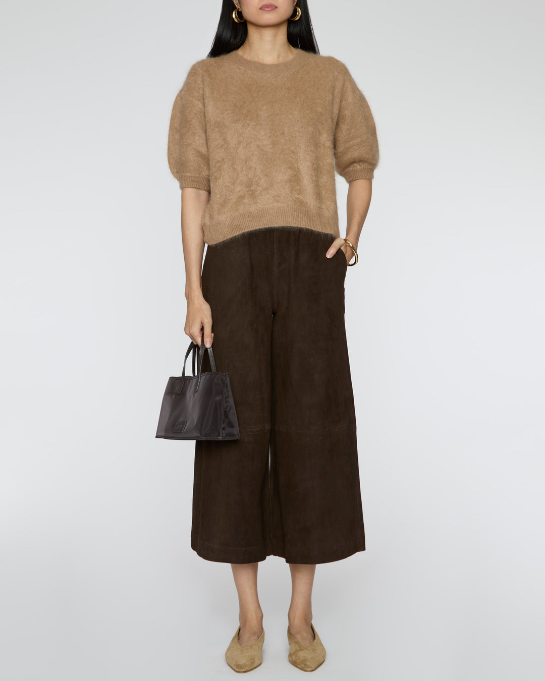 LISA YANG Juniper Sweater in Toffee Brushed