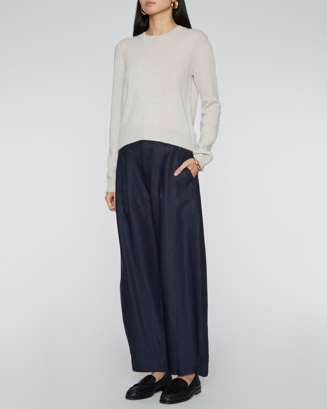 LISA YANG Mable Sweater in Oyster