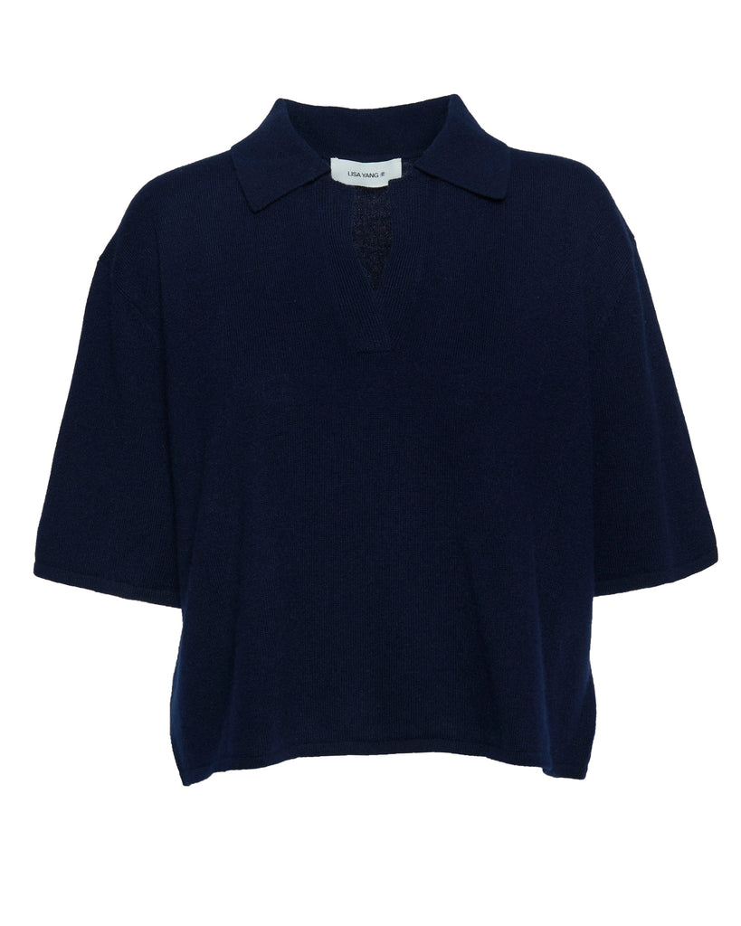 LISA YANG Neela T-Shirt in Navy