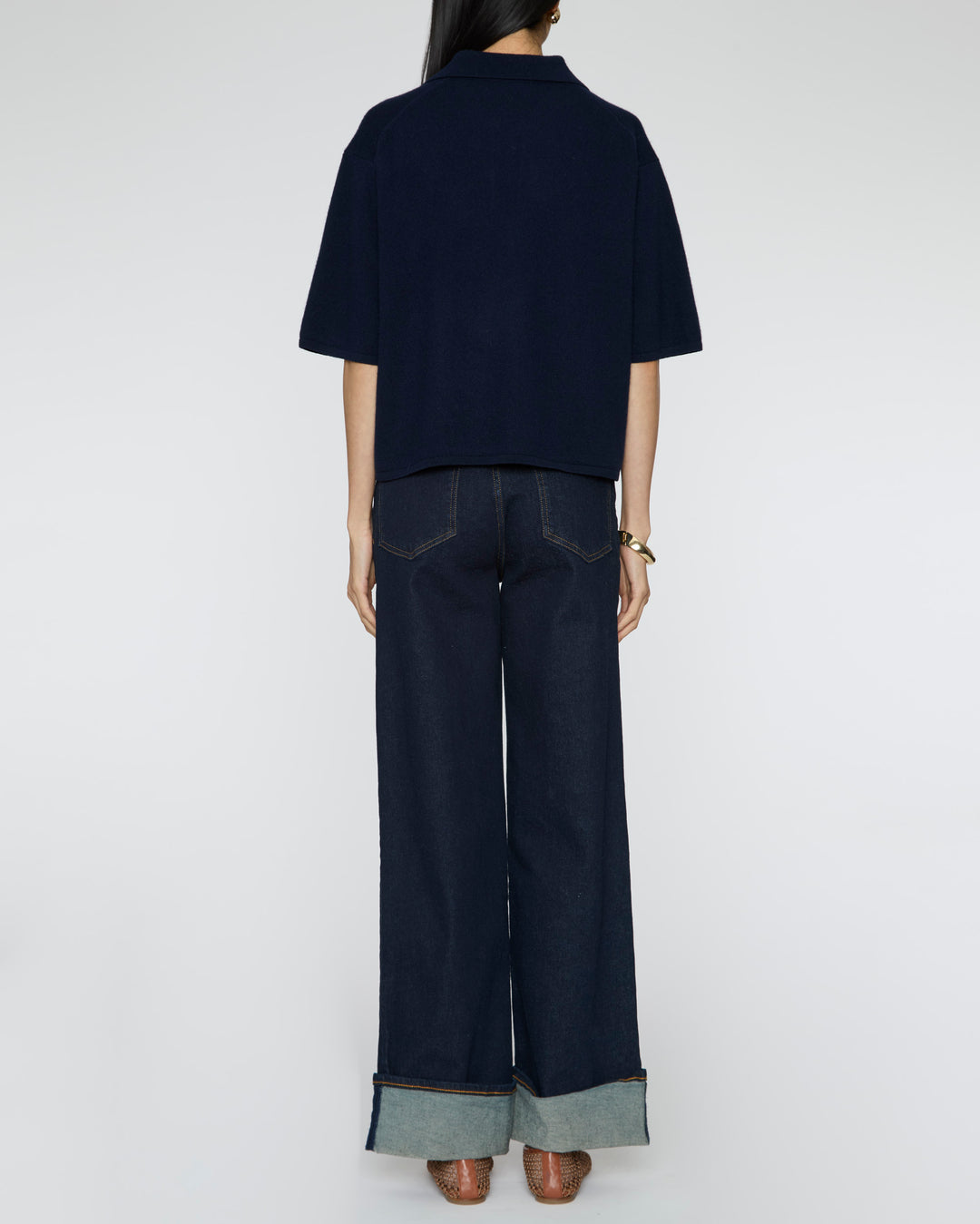 LISA YANG Neela T-Shirt in Navy