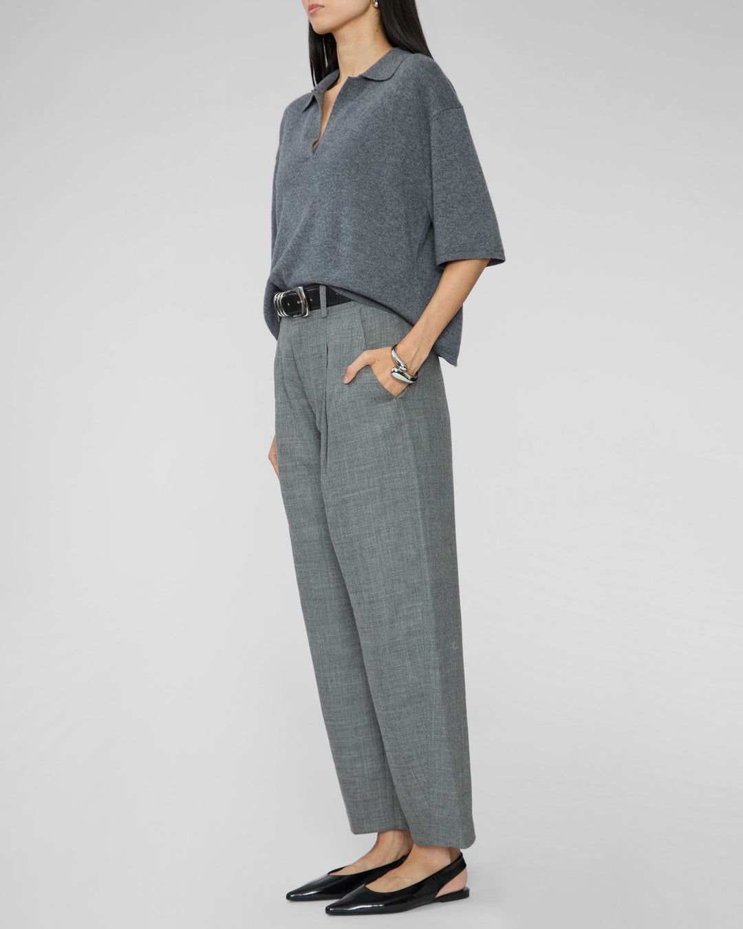 LISA YANG Neela T-Shirt in Graphite