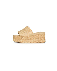 Aaron Platform Raffia Mule