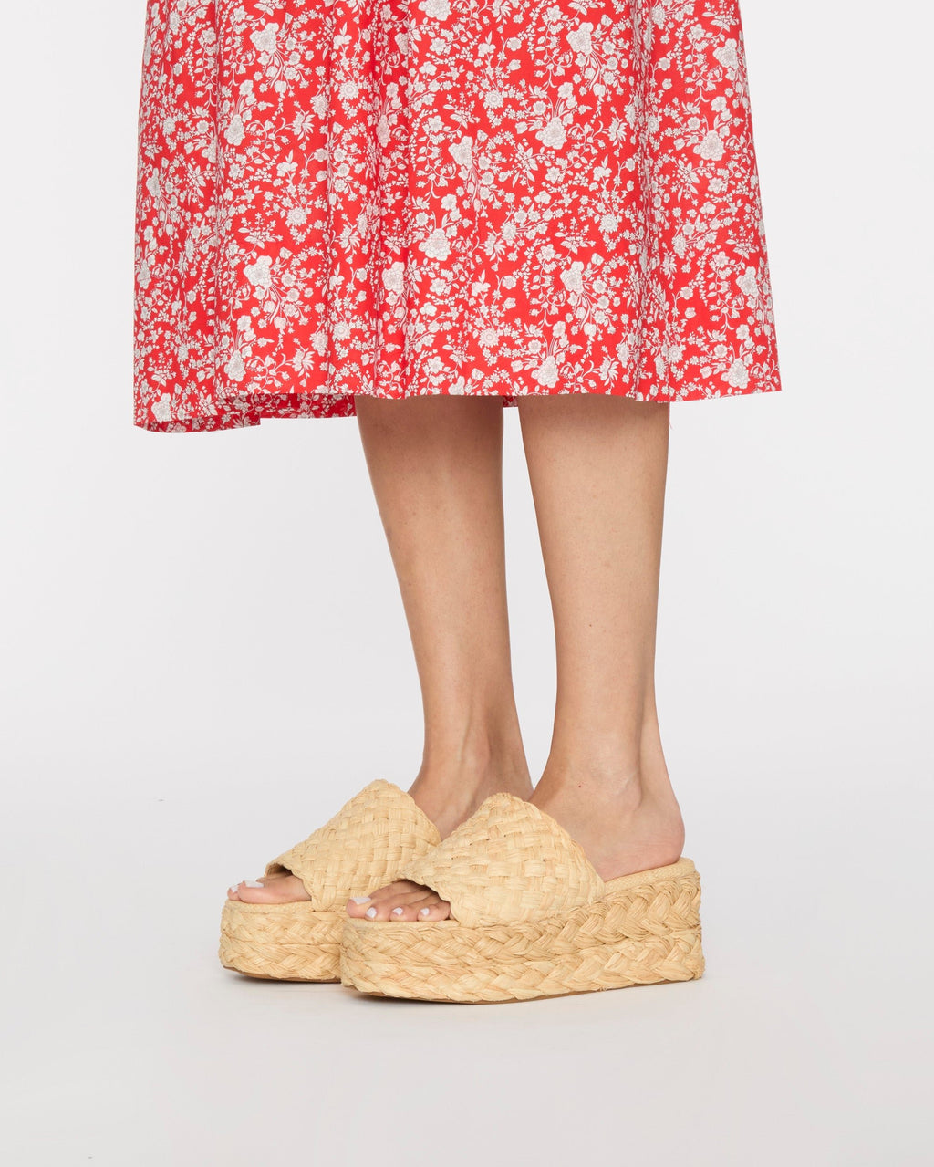 LOEFFLER RANDALL Aaron Platform Raffia Mule