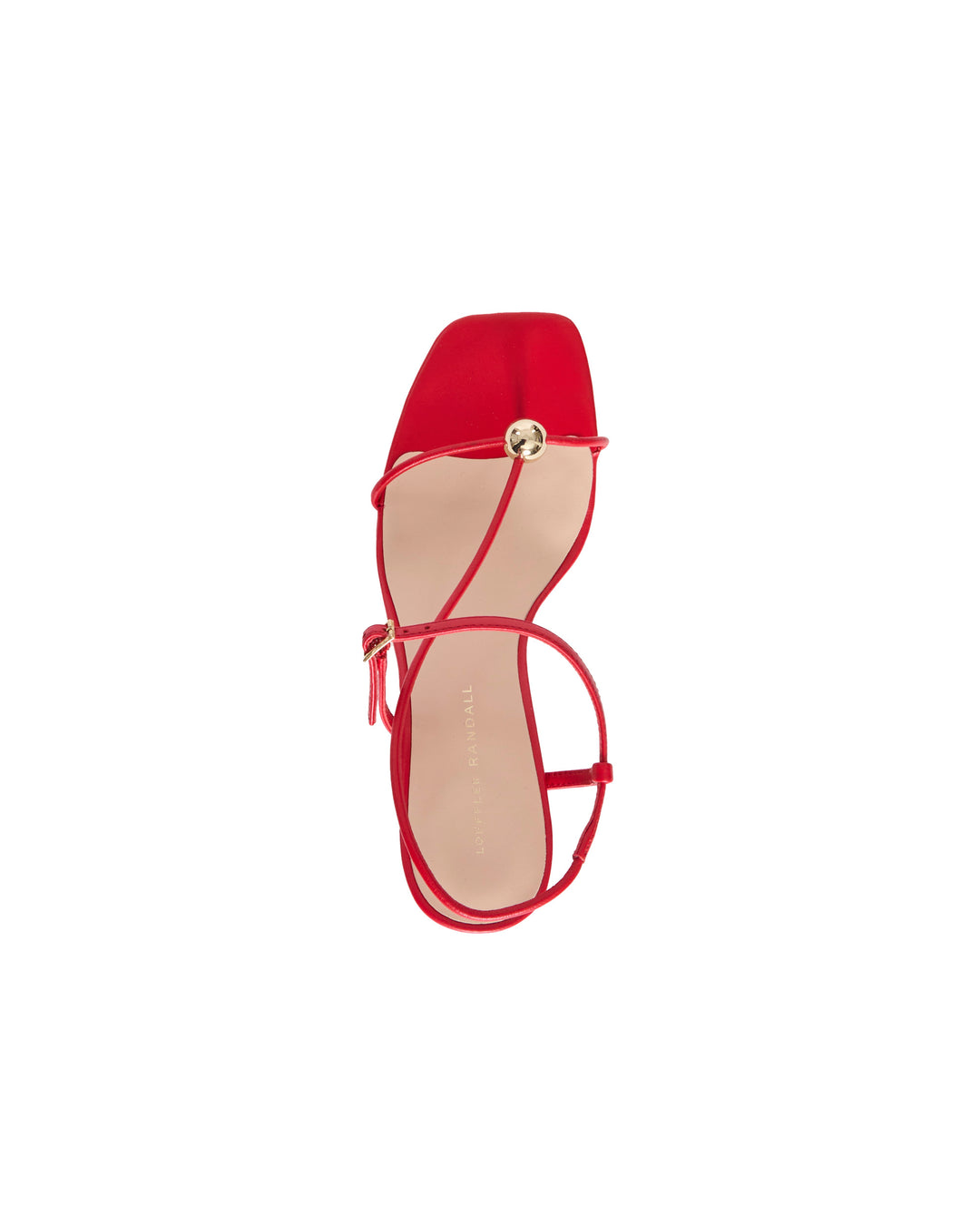 LOEFFLER RANDALL Triana Strappy Mid-Heel Sandal with Ball in Red