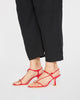 Triana Strappy Mid-Heel Sandal with Ball in Red