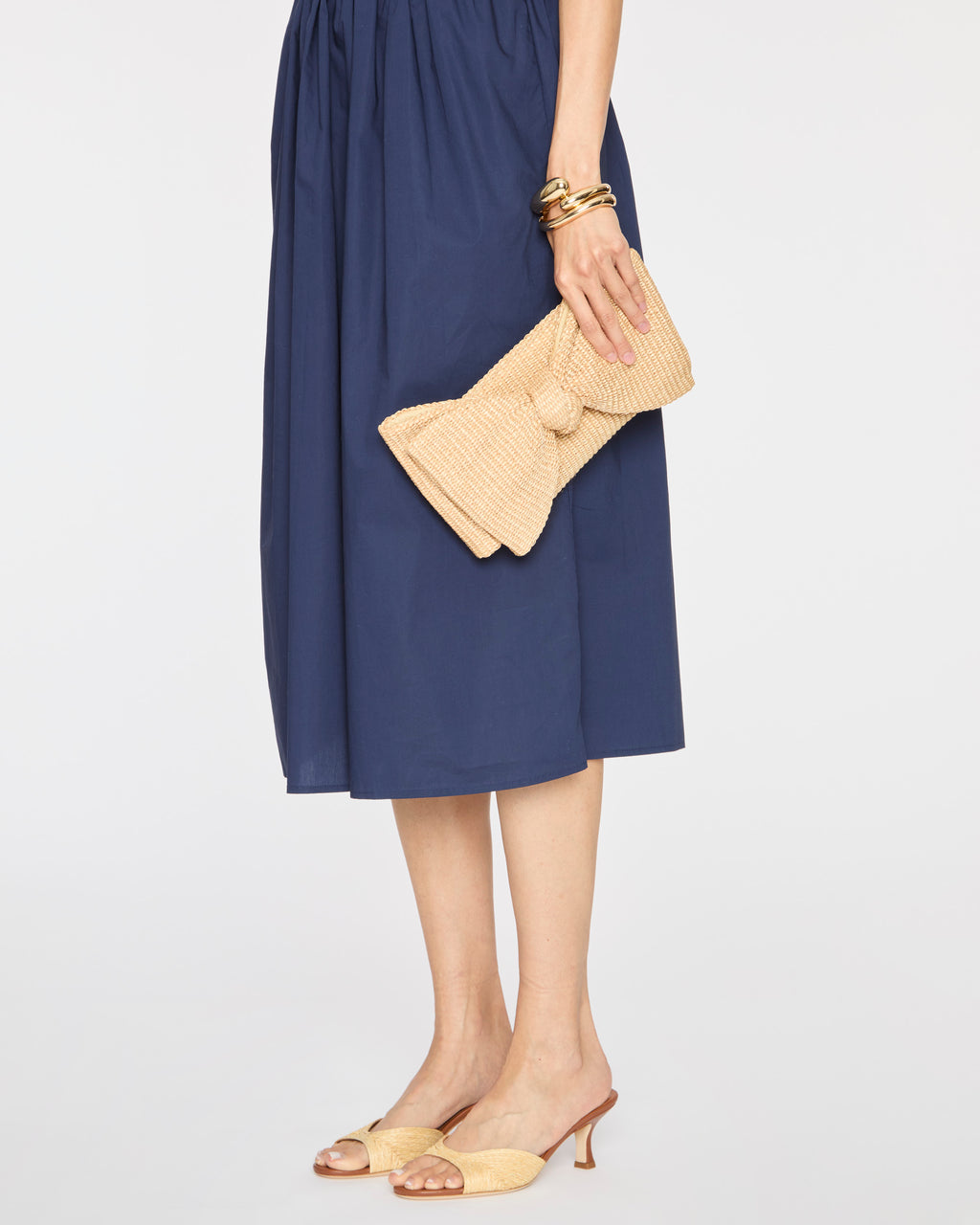 LOEFFLER RANDALL Valerie Bow Clutch in Natural
