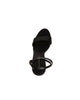 Malia Curved Heel Simple Sandal with Ankle Strap in Black