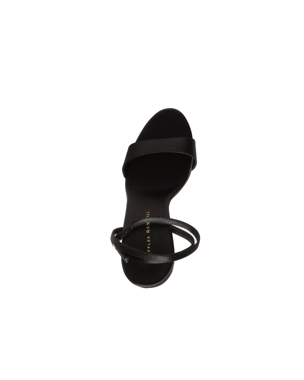 LOEFFLER RANDALL Malia Curved Heel Simple Sandal with Ankle Strap in Black