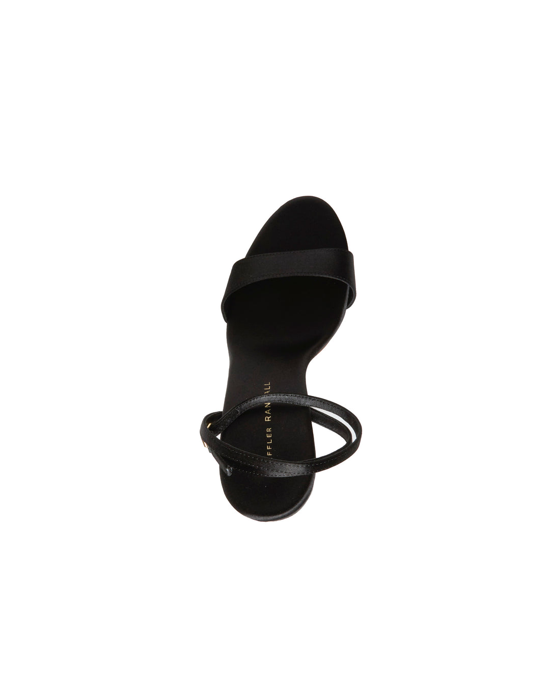 LOEFFLER RANDALL Malia Curved Heel Simple Sandal with Ankle Strap in Black