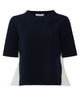 SEA Mallory Combo Knit Short Sleeve Sweater