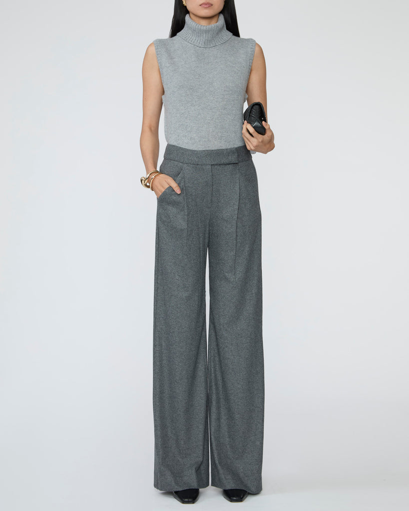 VERONICA BEARD Marbeau Pant in Medium Heather Grey