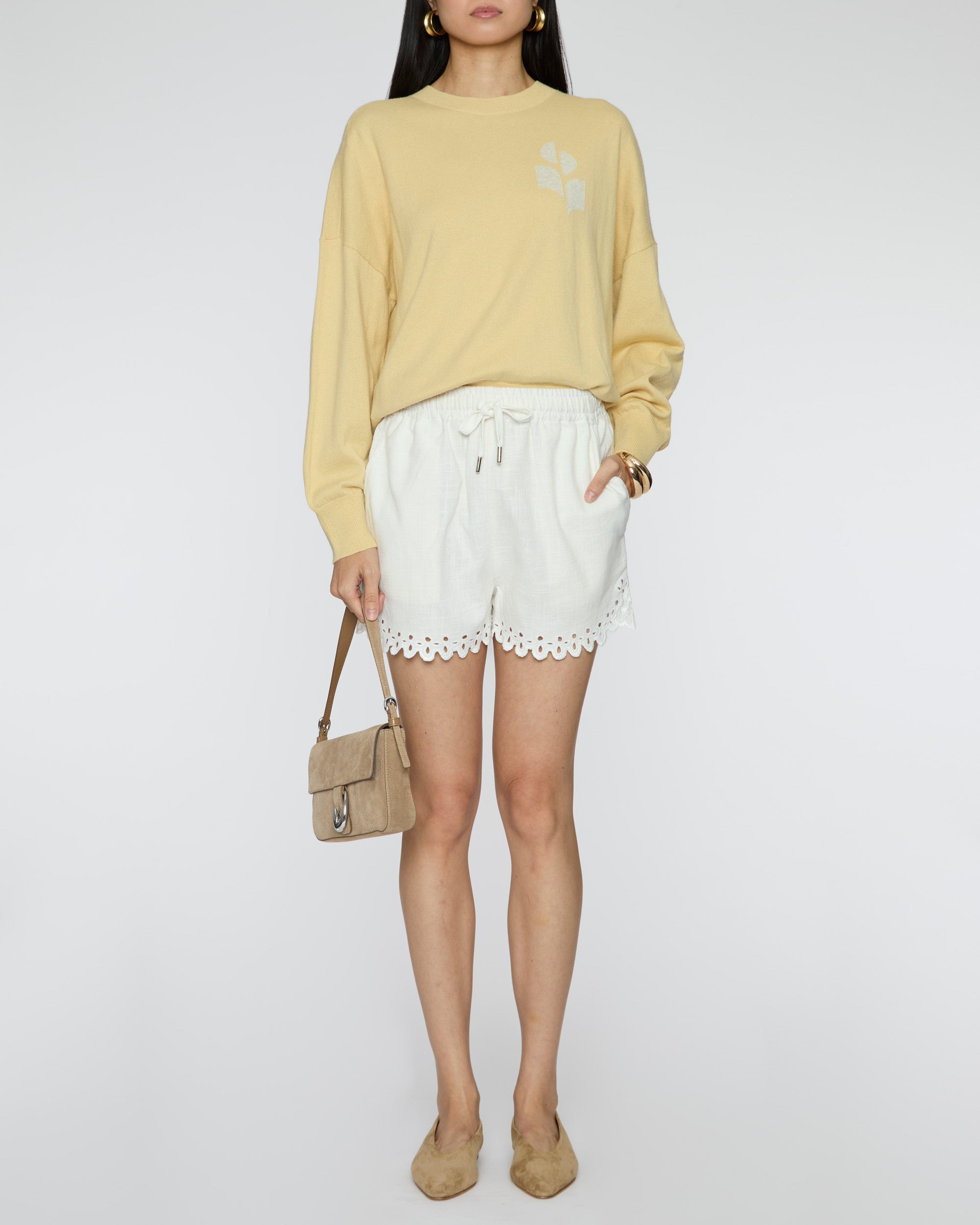 ISABEL MARANT ETOILE Marisans Pullover in Light Yellow – Capsule Shop