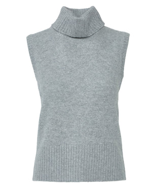 Mazzy Cashmere Shell in Heather Grey