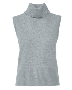 Mazzy Cashmere Shell in Heather Grey