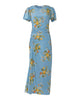 Veronica Beard Midi Huntleigh Dress Blue River Multi