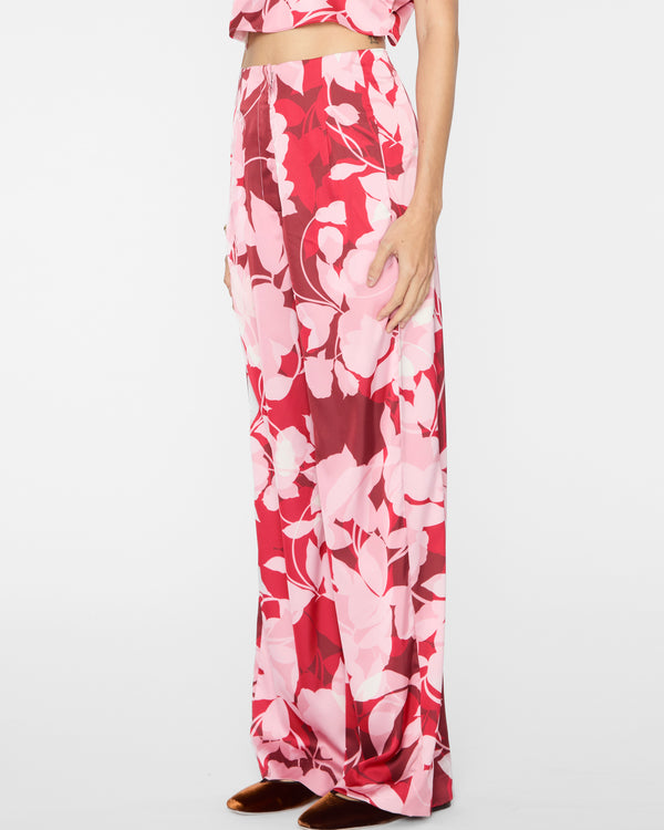 MISA Rita Pants in Flora Rosada Satin