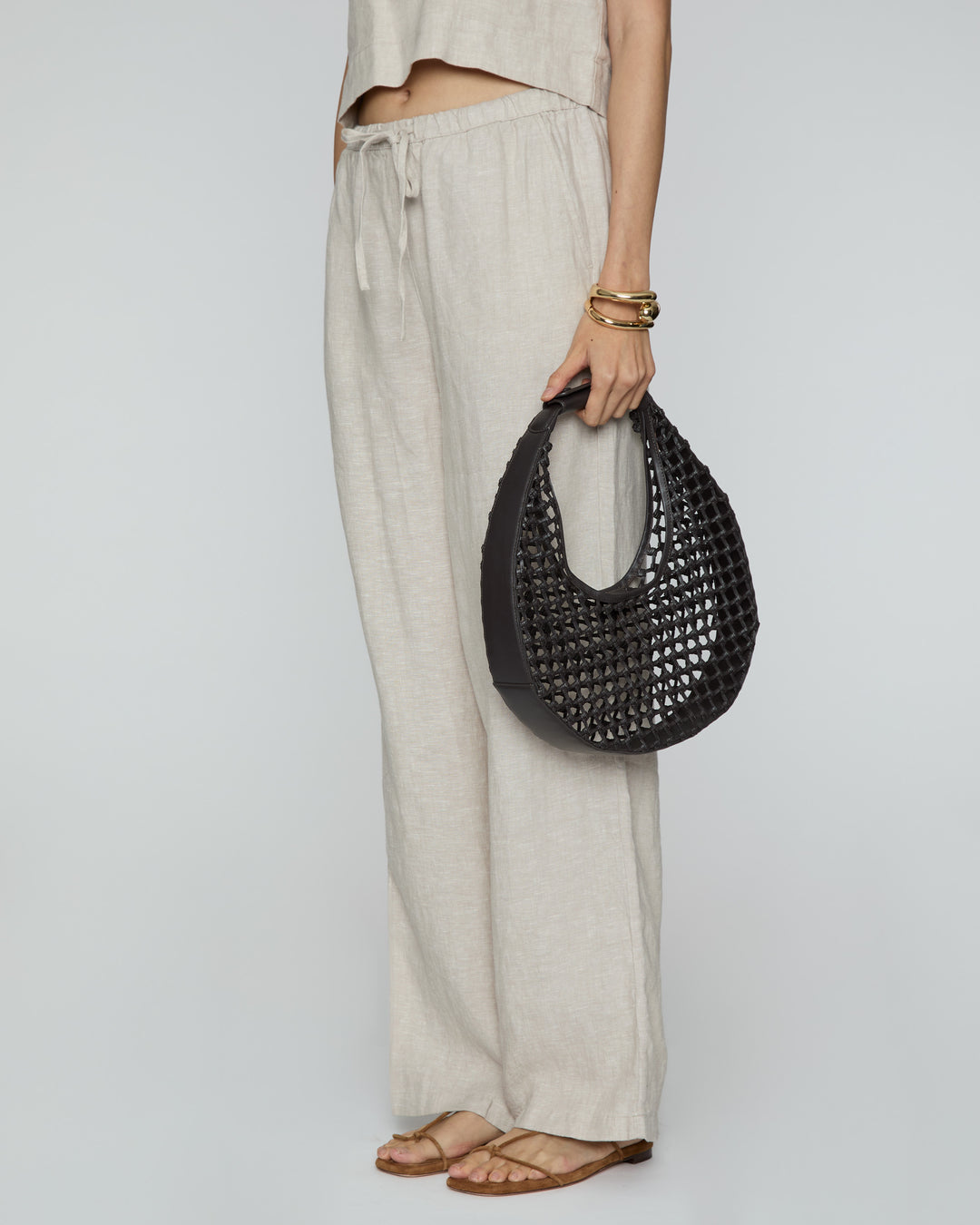 STAUD Moon Hand - Knotted Tote Bag