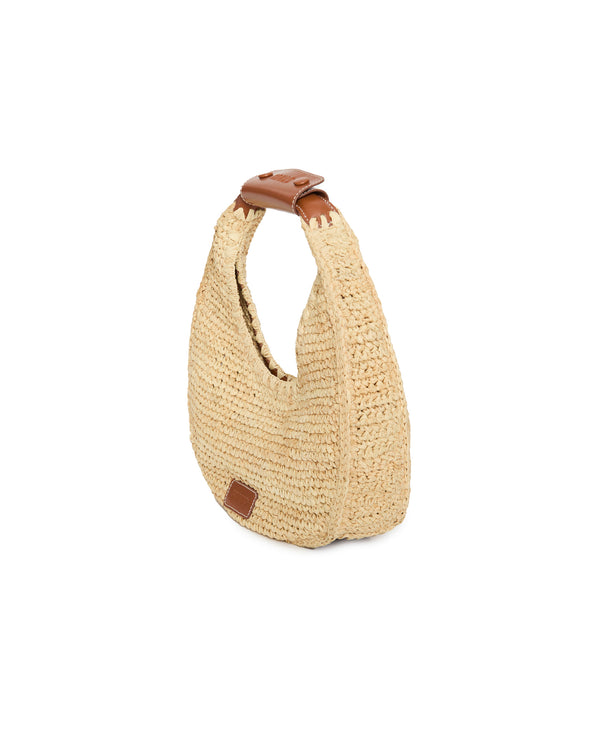 STAUD Moon Raffia Tote Bag