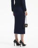 Navy Weave Knit Midi Skirt