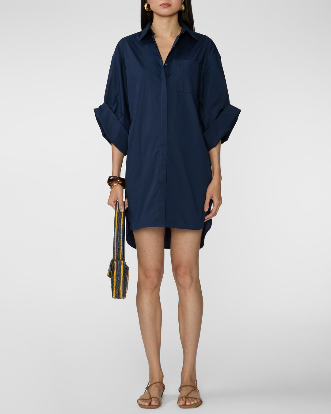 STAUD Nico Dress in Navy