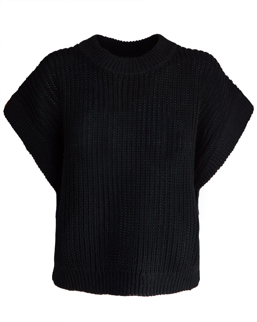 Oliva Linen Vest in Black - 20% OFF EDITOR'S PICKS