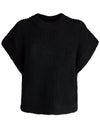 Oliva Linen Vest in Black