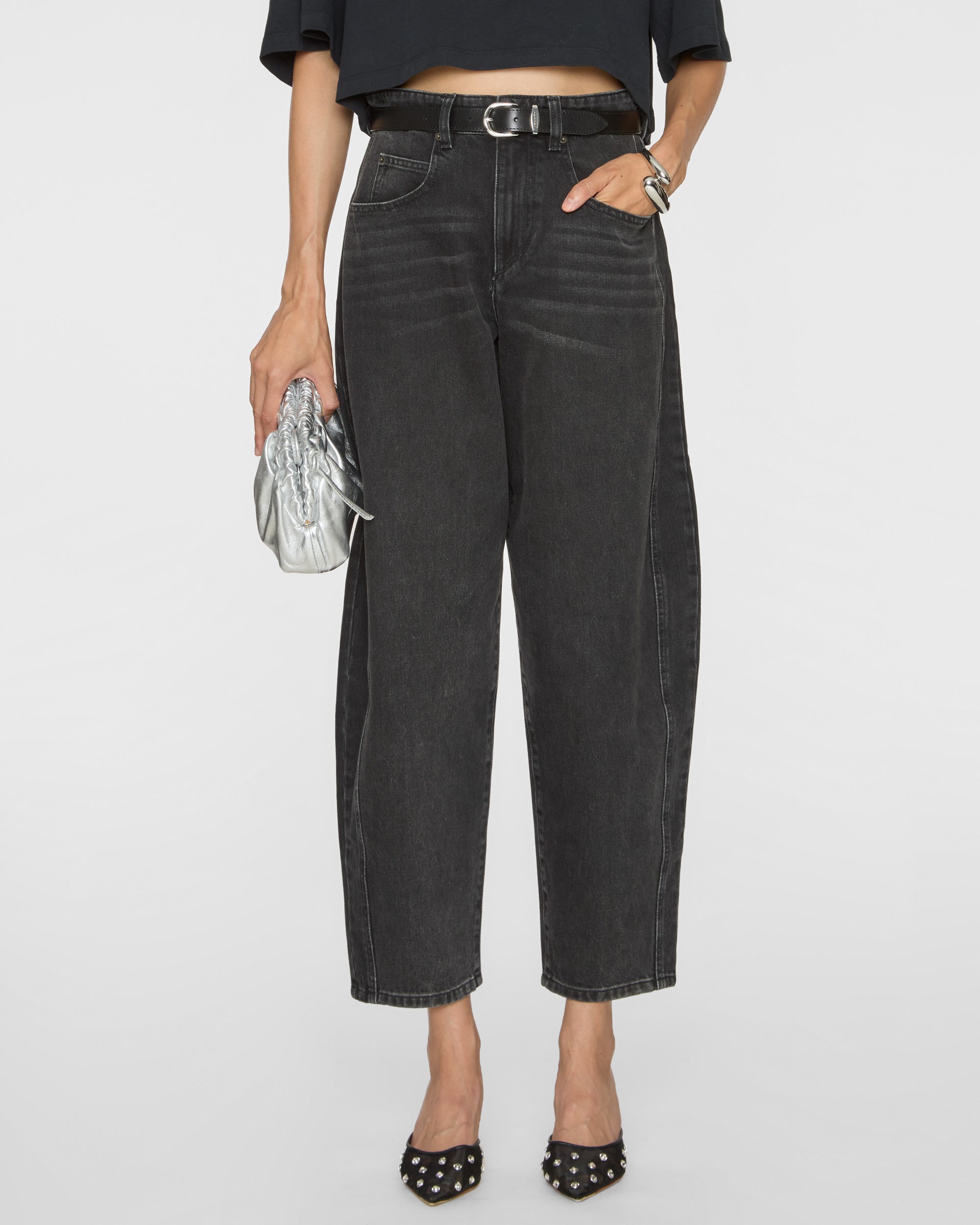ISABEL MARANT ETOILE Oriane Pants in Faded Black– Capsule Shop