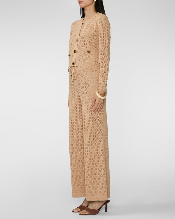 L'AGENCE Orla Pointelle Knit Cardigan