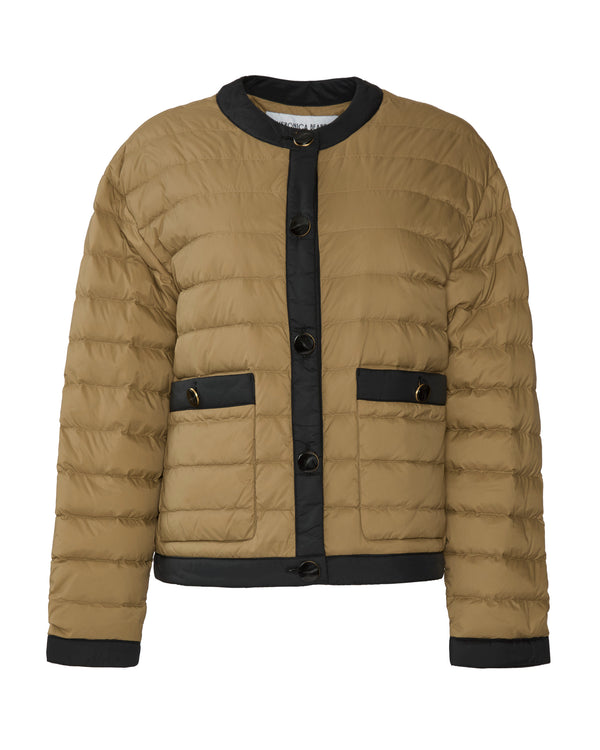 Veronica Beard Pearson Down Dickey Jacket Desert Taupe