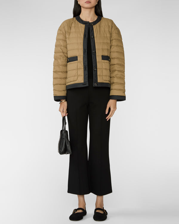 Veronica Beard Pearson Down Dickey Jacket Desert Taupe