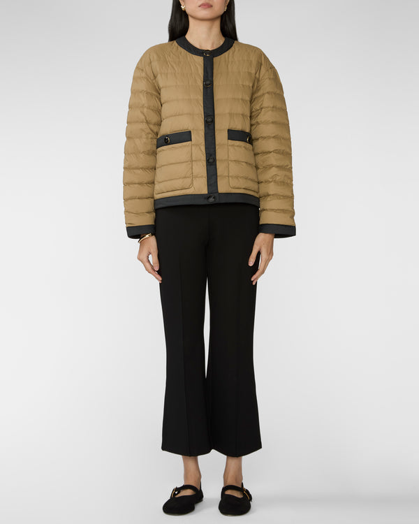 Veronica Beard Pearson Down Dickey Jacket Desert Taupe