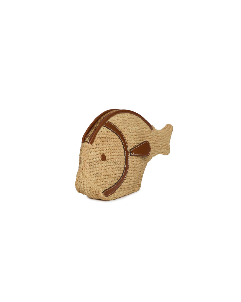 STAUD Pesce Raffia Clutch