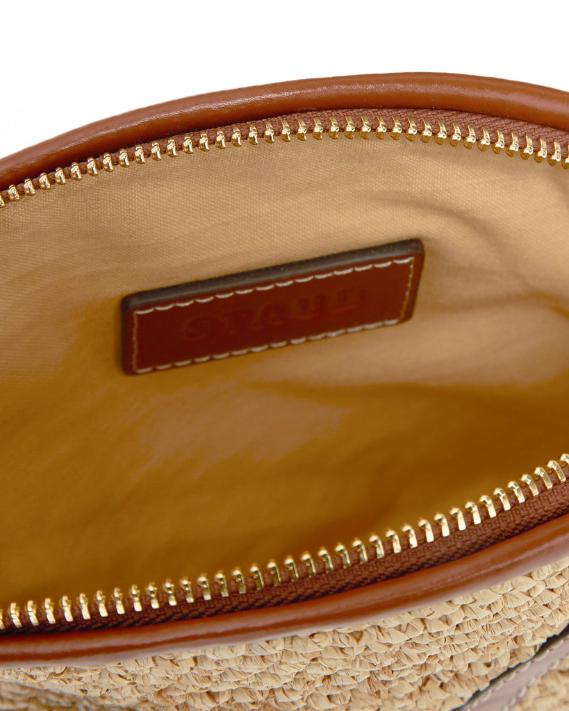 STAUD Pesce Raffia Clutch
