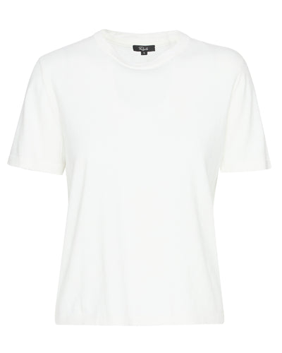 RAILS Cotton Cashmere Short Sleeve Tee in White
