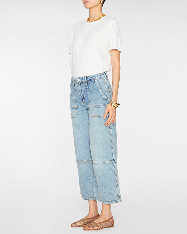 RAILS Cotton Cashmere Short Sleeve Tee in White