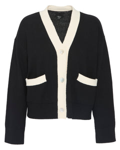 Geneva Cardigan in Black Ivory