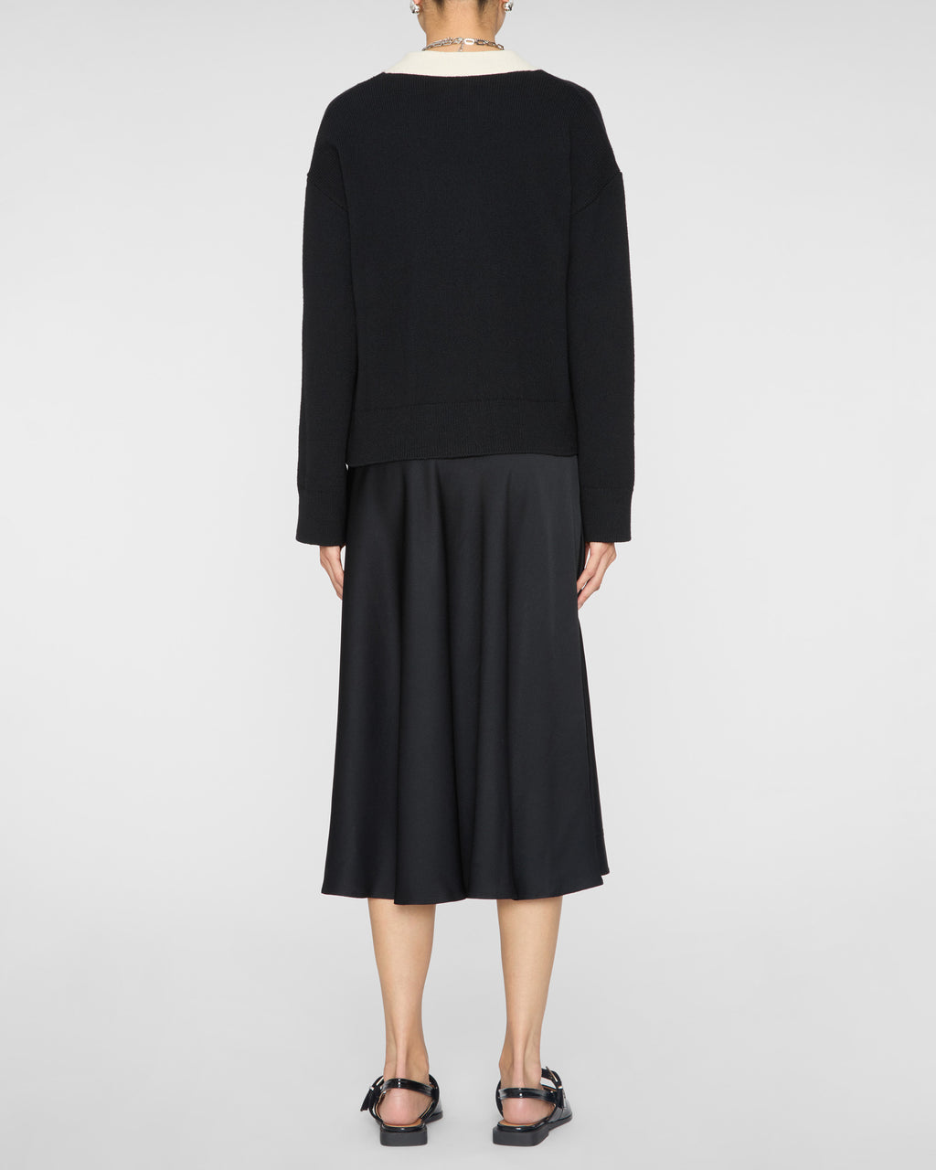RAILS Geneva Cardigan in Black Ivory
